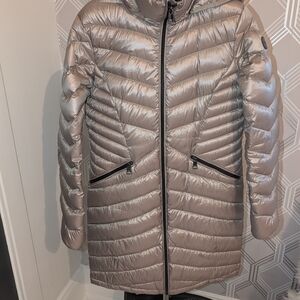 Andrew Marc Women's Silver Puffer Jacket